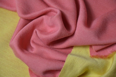 Viskosestrick "Ida" doubleface pink/gelb